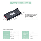 14.4V 4300mAh Rechargeable Li Ion Battery Pack 4S2P 62Wh With Connector